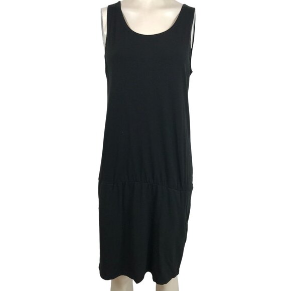 CARVE DESIGN - WOMEN'S MEDIUM BLACK SLEEVELESS ORGANIC COTTON BLEND DRESS - Picture 1 of 8